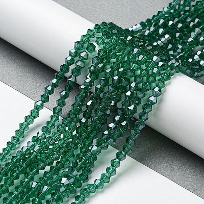 Transparent Electroplate Glass Beads Strands EGLA-A039-T2mm-A10-1