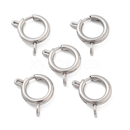 304 Stainless Steel Spring Ring Clasps STAS-E104-09E-P-1