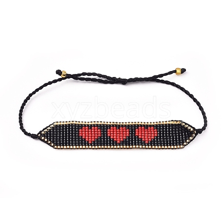 Adjustable Glass Seed Beads Braided Bead Bracelets BJEW-D442-30A-1