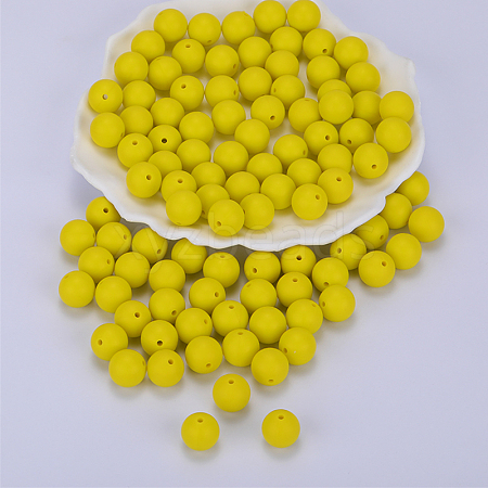 Round Silicone Focal Beads SI-JX0046A-134-1