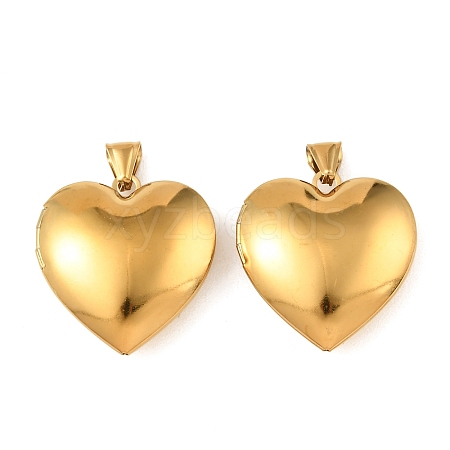 316 Stainless Steel Locket Pendants STAS-K321-12B-G-1