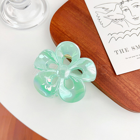 Hollow Flower Plastic Claw Hair Clips PW-WG85813-06-1