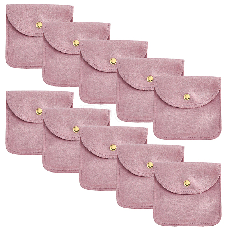 10Pcs Velvet Jewelry Storage Bags with Snap Button ABAG-HY0001-17B-1