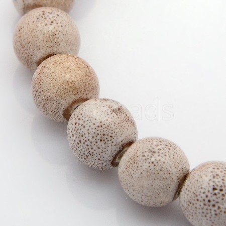 Handmade Fancy Antique Glazed Porcelain Ceramic Round Beads Strands PORC-L019-13mm-06-1