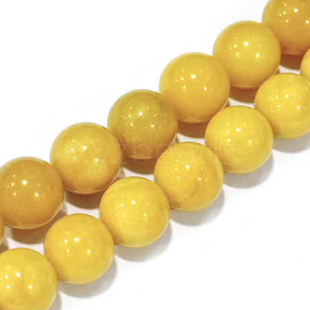 Natural White Jade Round Bead Strands G-P070-29-7mm-1