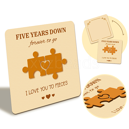 Wooden Commemorative Cards WOOD-WH0040-002-1