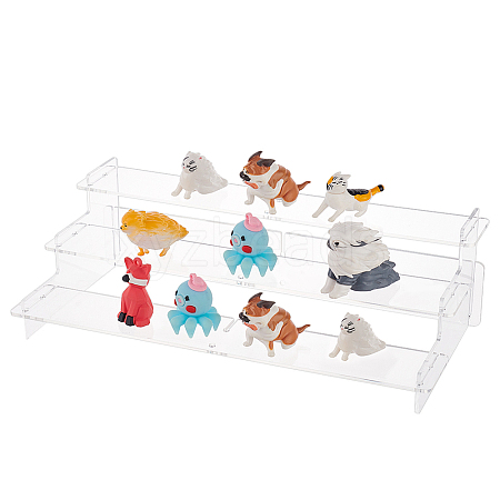 3-Tier Acrylic Model Toy Assembled Organizer Holders ODIS-WH0026-08B-1