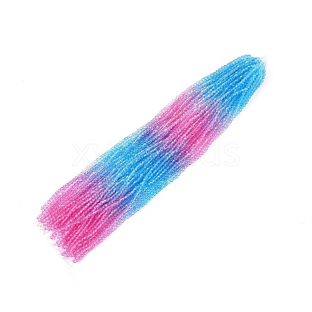 Gradient Color Baking Painted Glass Bead Strands DGLA-A039-T6mm-A06-1