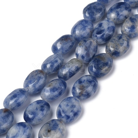 Natural Blue Spot Jasper Bead Strands G-Z006-A01-1