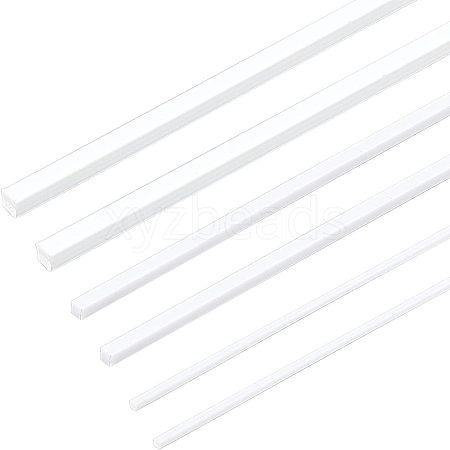 Olycraft ABS Plastic Square Solid Bar Rods DIY-OC0008-27-1