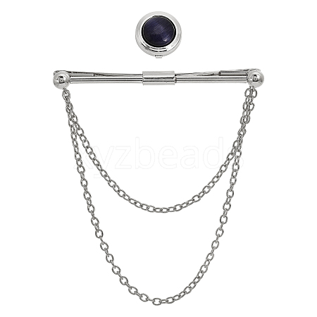 CHGCRAFT 1Pc Brass Hanging Chains Collar Pins Tie Clips DIY-CA0005-89P-1