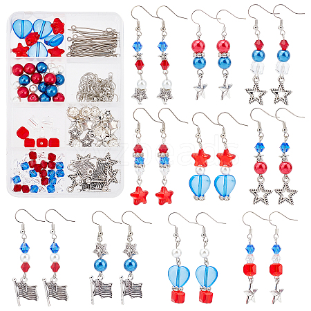 SUNNYCLUE Independence Day Theme Drop Earring DIY Making Kit DIY-SC0018-27-1