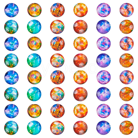 Glass Cabochons GLAA-WH0025-24-1