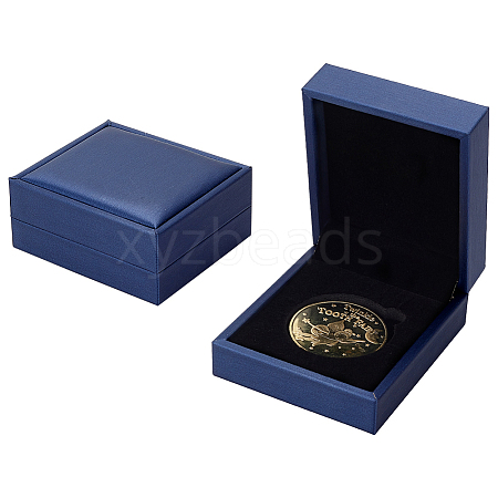 Rectangel PU Imitation Leather Coin Storage Boxes CON-WH0086-102C-02-1