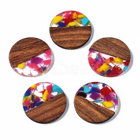 Resin & Walnut Wood Pendants LS-X-RESI-S389-072A-01-1