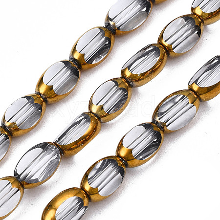 Electroplate Glass Beads Strands EGLA-N008-015H-1