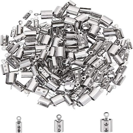 304 Stainless Steel Folding Crimp Cord Ends STAS-UN0005-70-1