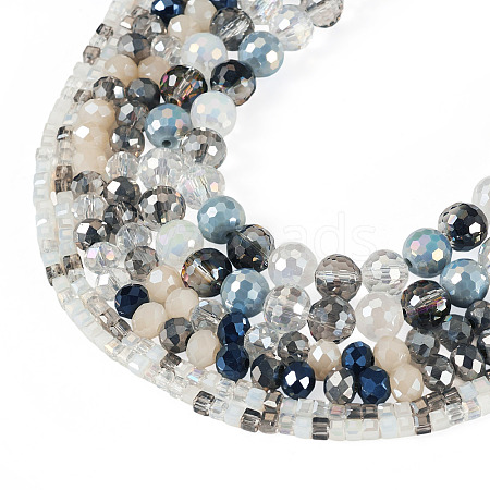 3 Strands 3 Style Electroplate Glass Beads Strands EGLA-TADJ0001-11A-1