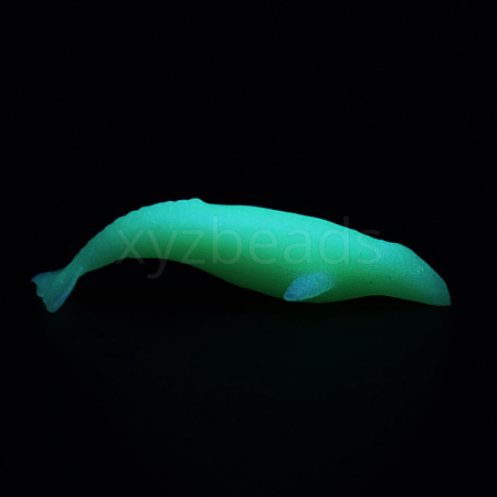 Whale Shaped Plastic Decorations DIY-F066-17-1