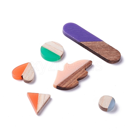 Wood & Resin Cabochons WOOD-XCP0001-32-1