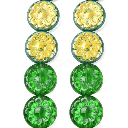 Czech Pressed Glass Beads GLAA-I061-48D-1