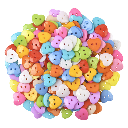 1 Bag 2-Hole Resin Buttons BUTT-SP0001-19B-1