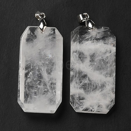 Natural Quartz Crystal Pendants G-H286-05P-01-1