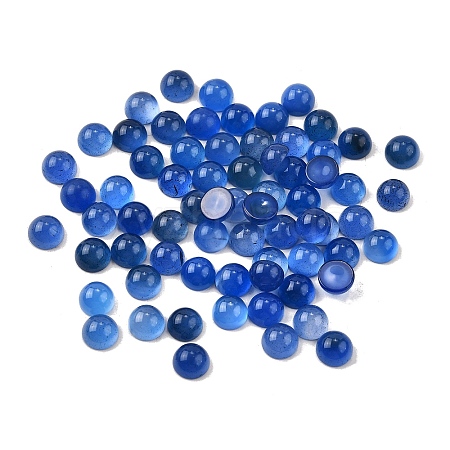 Natural Agate Cabochons G-P393-R01-6MM-1