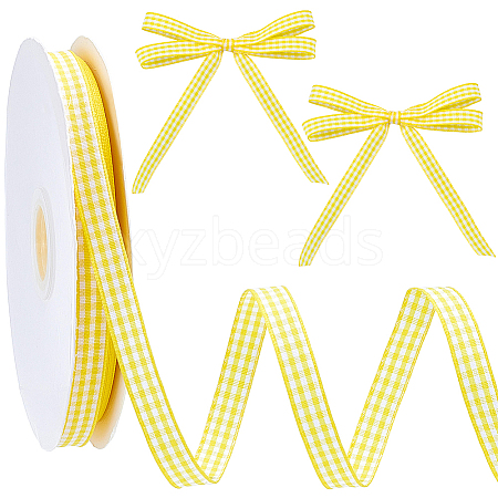 50 Yards Tartan Pattern Polyester Ribbon OCOR-CY0003-72A-1