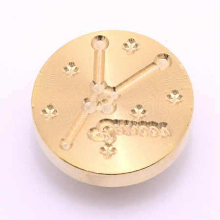 Brass Wax Sealing Stamp Head AJEW-TAC0026-01LG-04-1