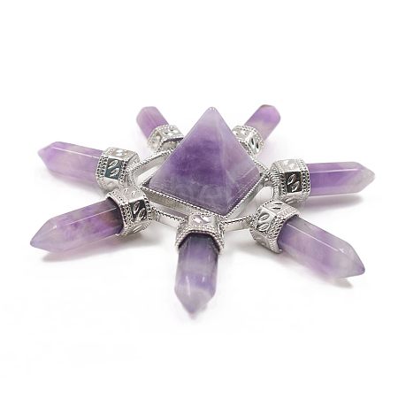 Natural Amethyst Bullet Points Energy Generators G-PW0007-137C-1