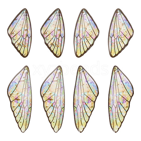 Transparent Resin Wing Pendants Set X-RESI-TAC0021-01A-1