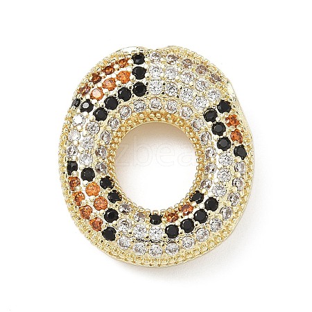 Brass Micro Pave Cubic Zirconia Pendants KK-Z108-02G-O-1