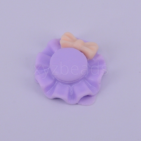 Opaque Frosted Resin Cabochon RESI-WH0009-17-1