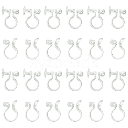 20Pcs 2 Styles Plastic Clip-on Earring Converters Findings KY-FS0001-27-1