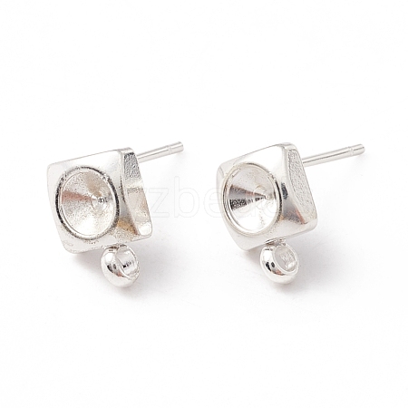 201 Stainless Steel Stud Earring Findings STAS-P308-05S-1