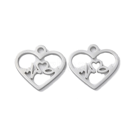 304 Stainless Steel Charms STAS-Q303-01P-1