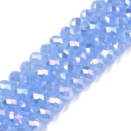 Electroplate Glass Beads Strands EGLA-A044-J8mm-B03-1