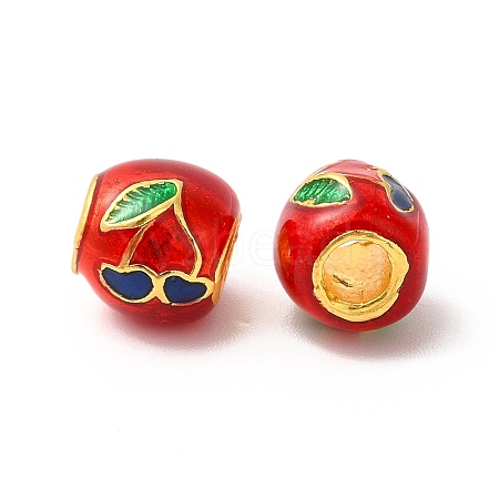 Rack Plating Alloy Enamel European Beads ENAM-M048-25MG-B-1