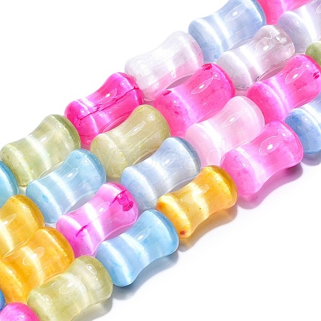 Dyed Natural Selenite Beads Strands G-T138-234F-1