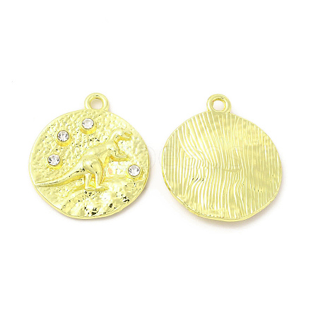 Rack Plating Alloy Rhinestone Pendants FIND-C018-14LG-1