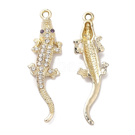 Rack Plating Alloy Rhinestone Pendants RB-L036-VF864-2-1