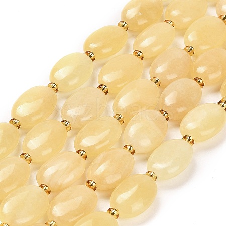 Natural Yellow Jade Beads Strands G-H005-A05-02-1