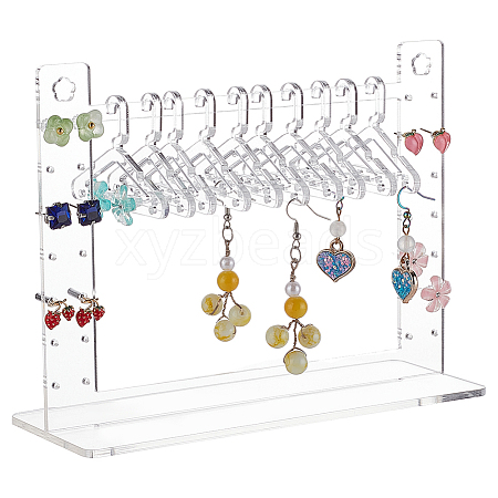 Coat Hanger Removable Acrylic Earring Displays EDIS-WH0041-02A-01-1