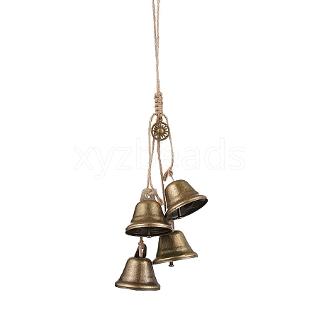 Iron Bell Pendant Decoration HJEW-JM02238-1