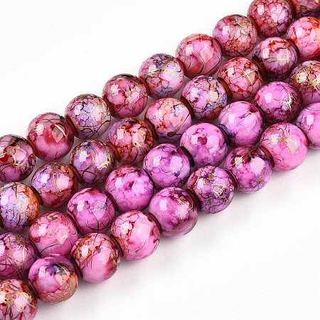 Baking Paint Glass Beads X1-DGLA-N003-10mm-B03-1