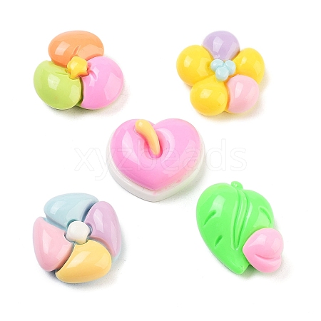 Opaque Resin Decoden Cabochons RESI-H165-09-1