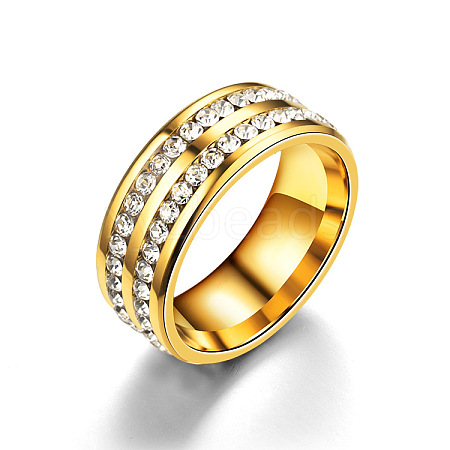 201 Stainless Steel Rhinestone Finger Ring FS-WGE7DD5-11-1