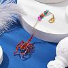 Scorpion Glass Seed Beads Pendant Decoration HJEW-MZ00121-02-2