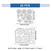 Rose Carbon Steel Hot Foil Plate Metal Dies DIY-WH0482-0007-6